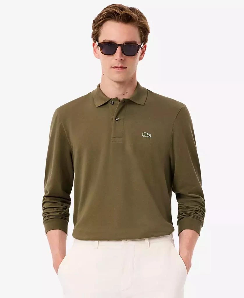 Men's Classic Fit Long-Sleeve Polo Shirt – On Sale Now with Up to
