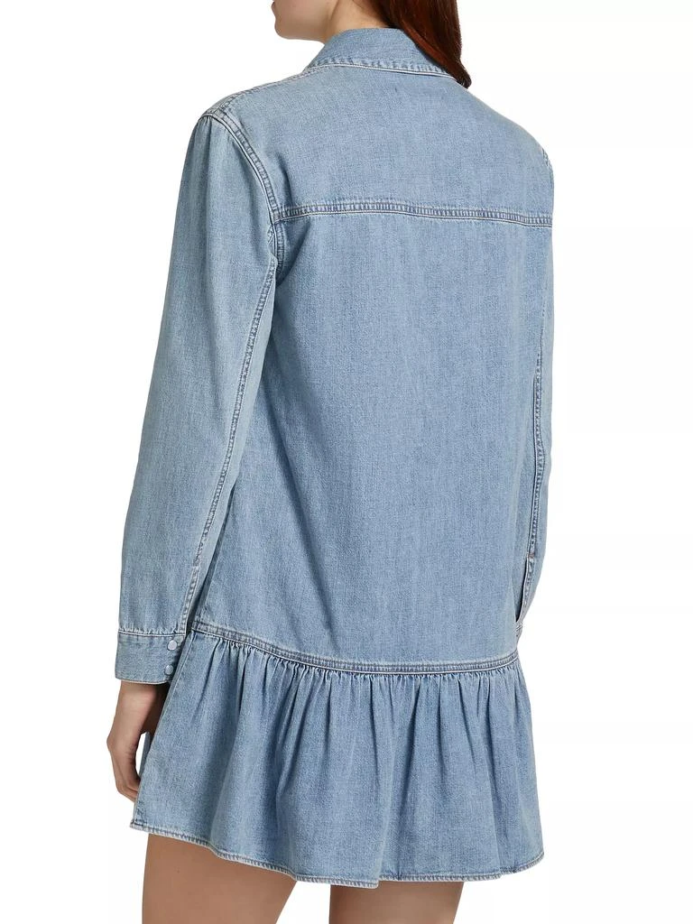 VERONICA BEARD Catherine Denim Flounce Minidress 5