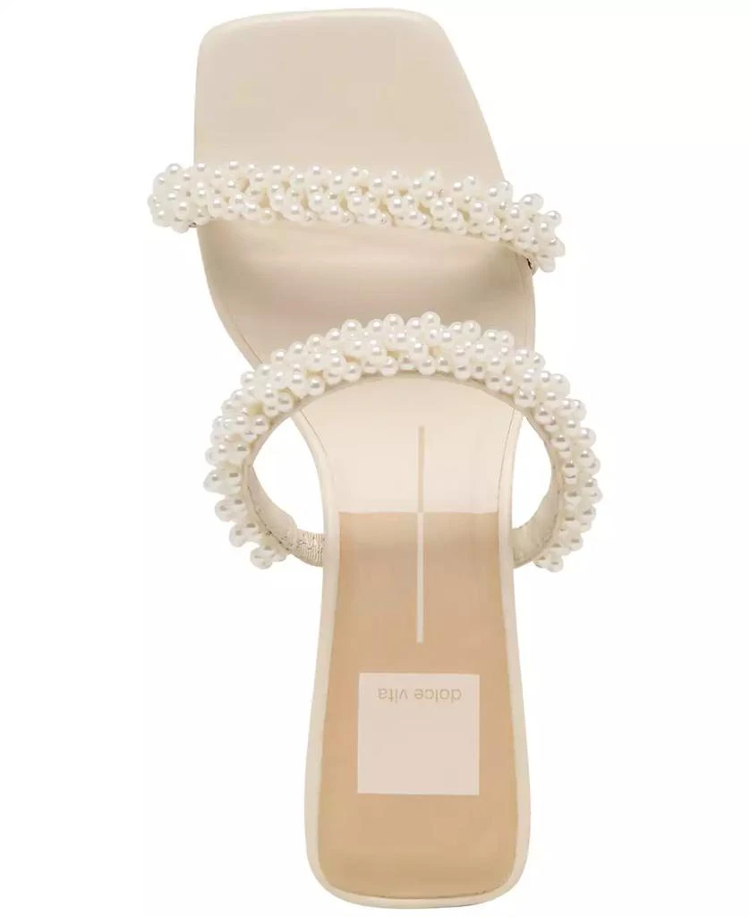 Dolce Vita Women's Boni Pearl Double Band Low Heel Dress Sandals 4