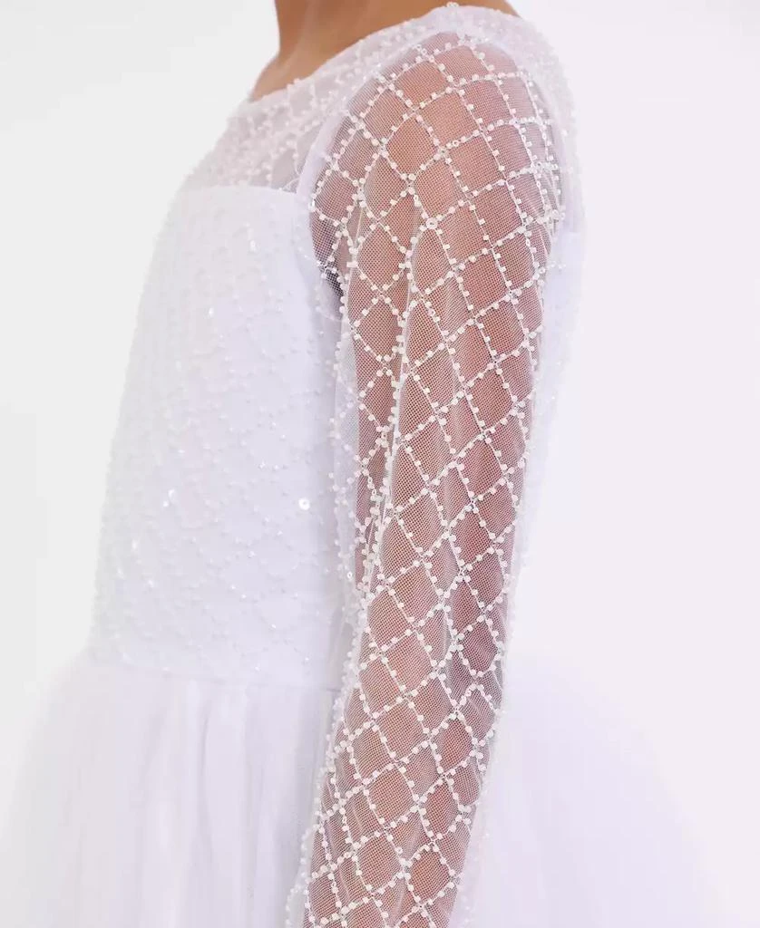 Bonnie Jean Big Girls Lattice Beading Communion Dress 2
