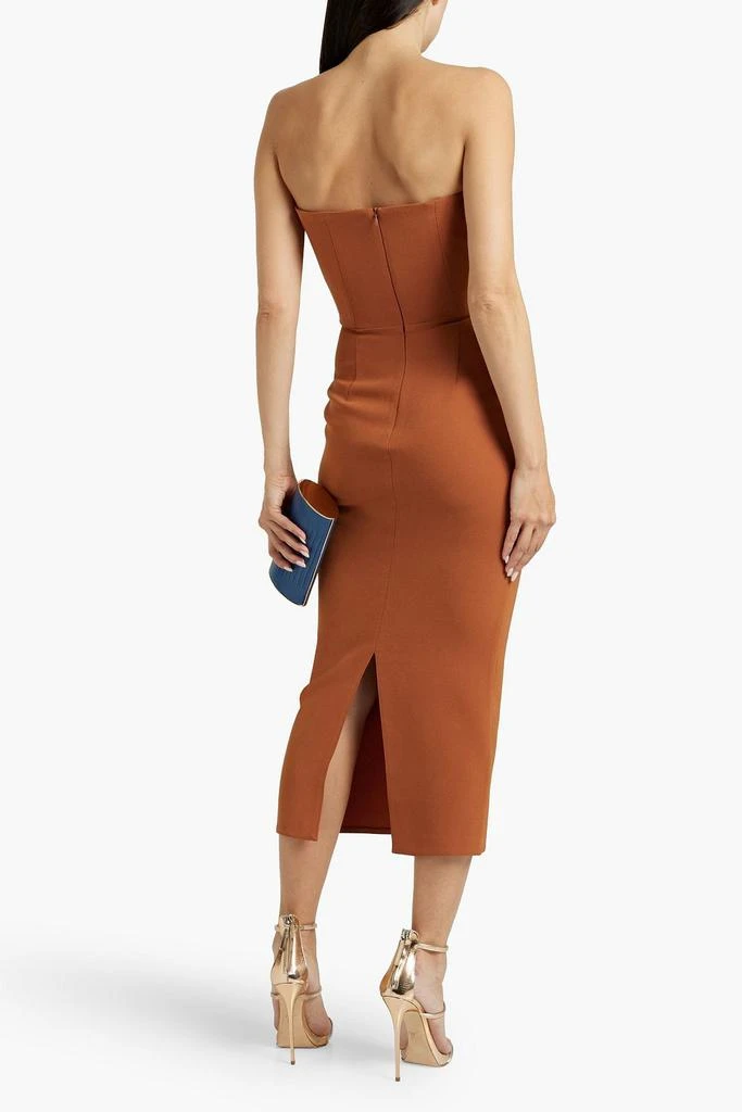 Alex Perry Callan strapless crepe midi dress 3