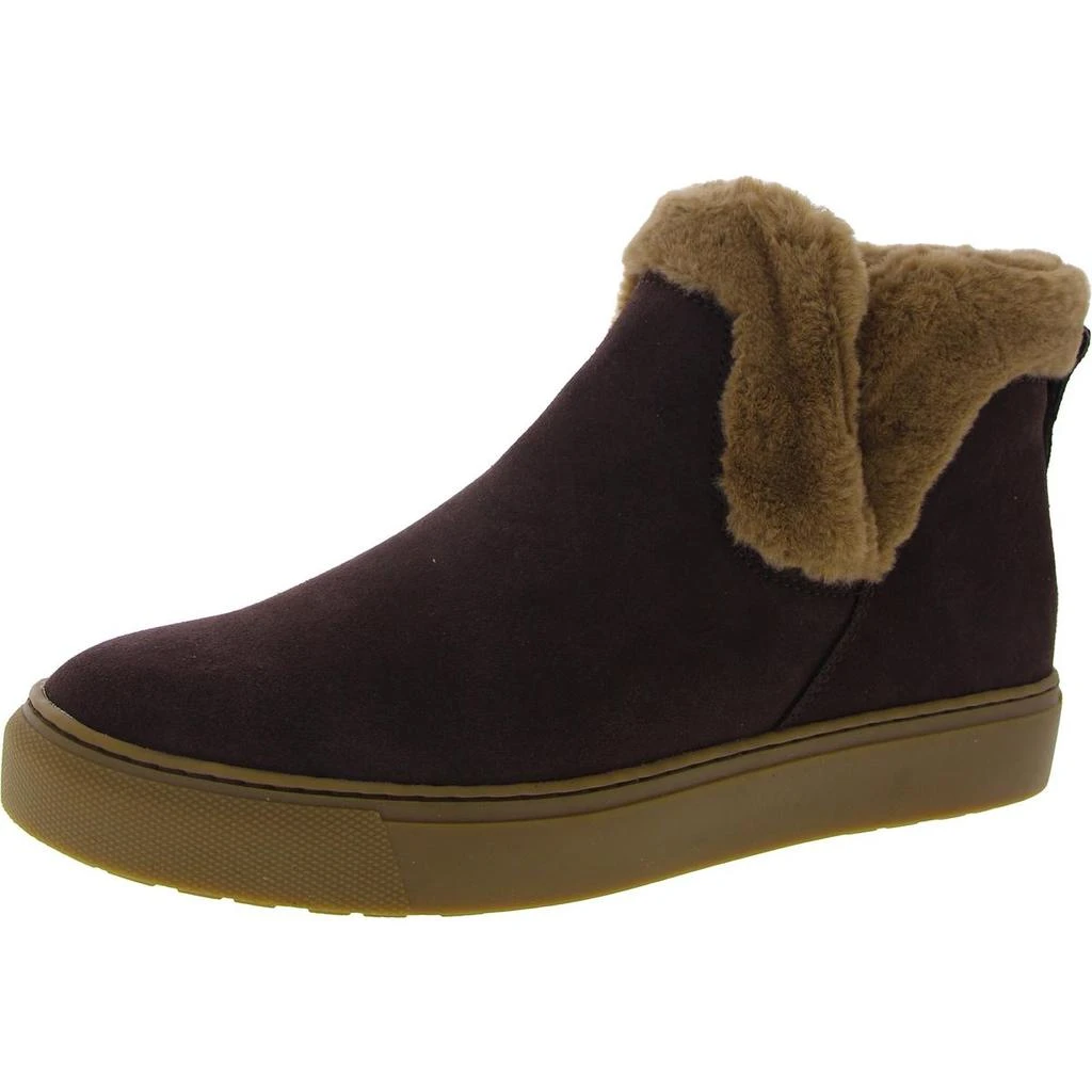 Cougar Duffy Womens Faux Leather Faux Fur Trim Ankle Boots 7