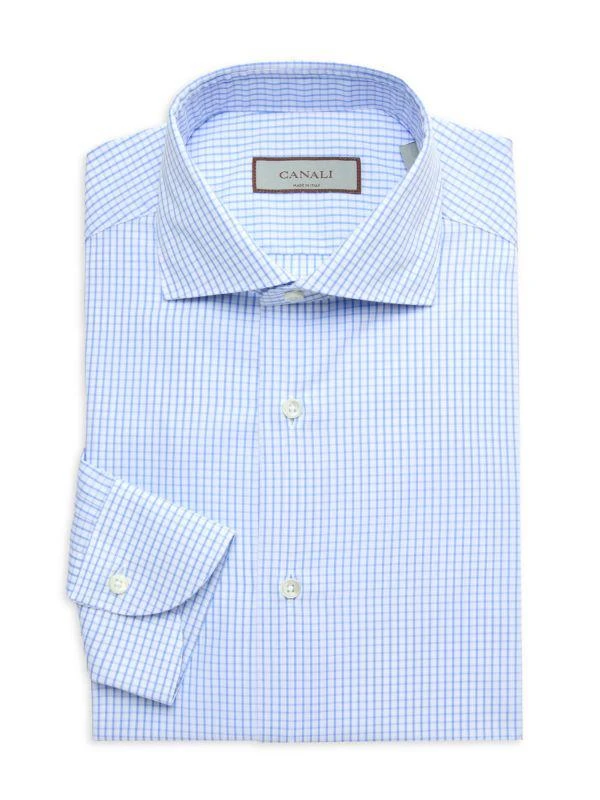 Canali Grid Classic-Fit Dress Shirt 1
