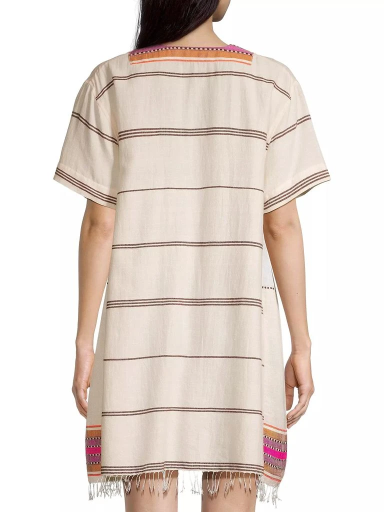 LEMLEM Amina Stripe Woven V-Neck Caftan 5