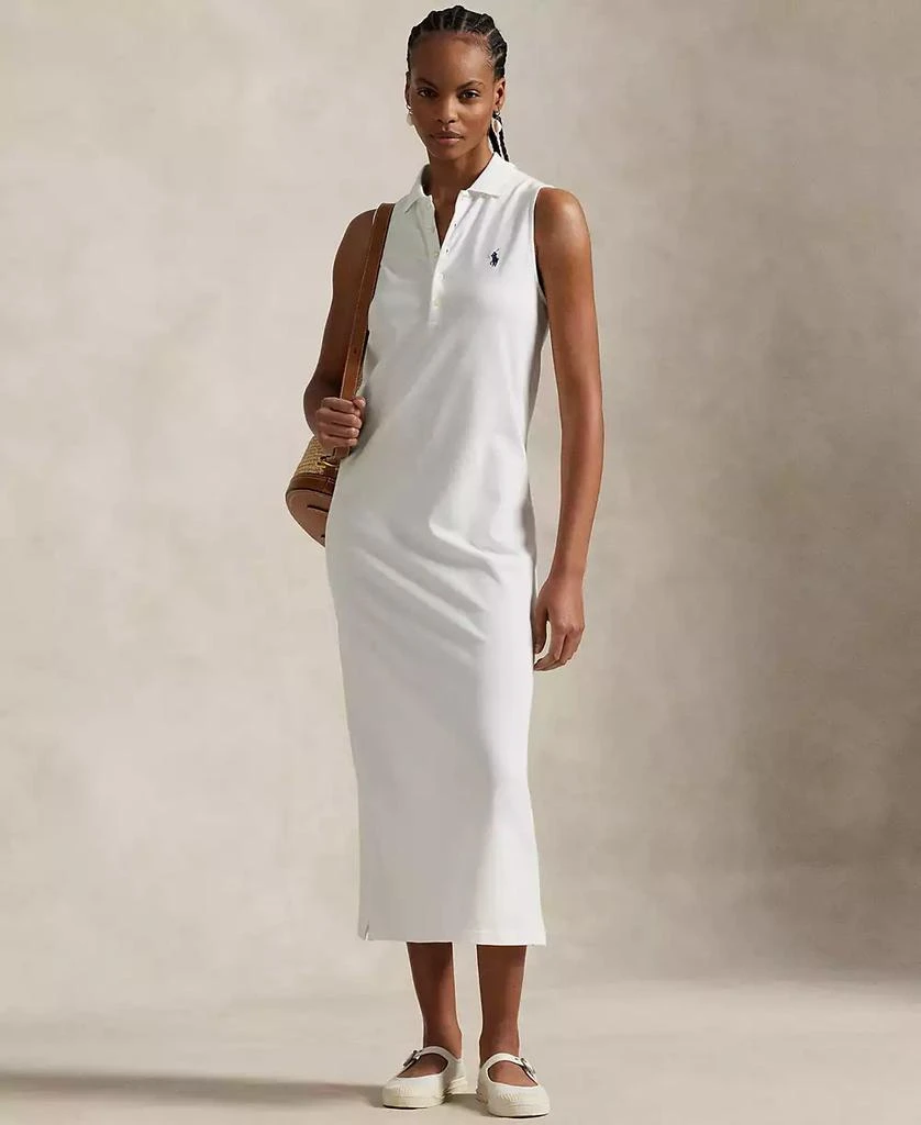 Ralph Lauren Women's Stretch-Cotton Sleeveless Polo Dress 1