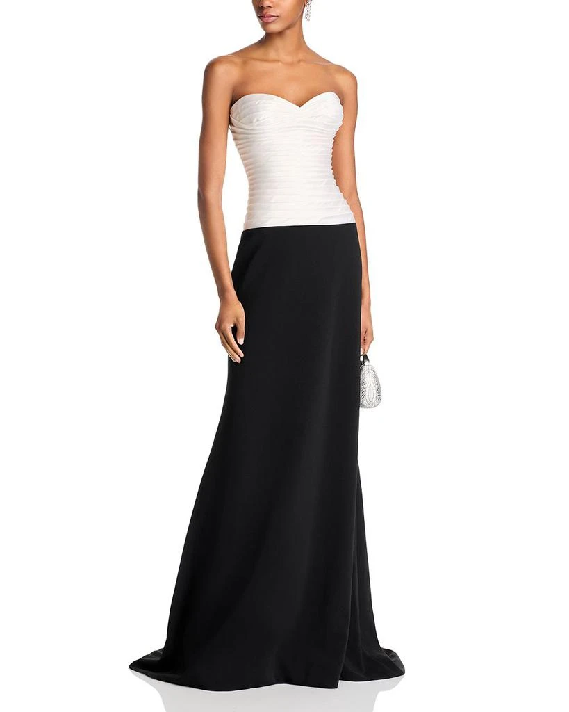 Sergio Hudson Duchess Satin Column Dress 3