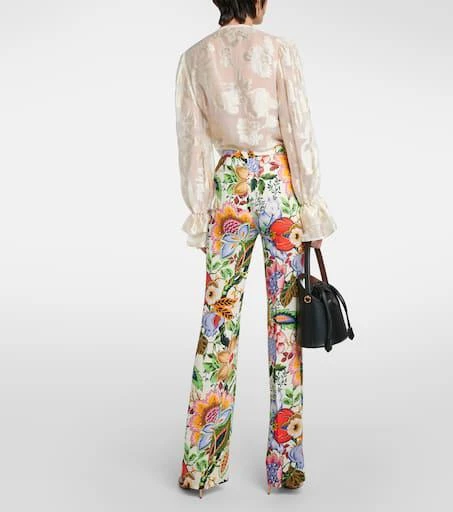 ETRO High-rise floral straight pants 3