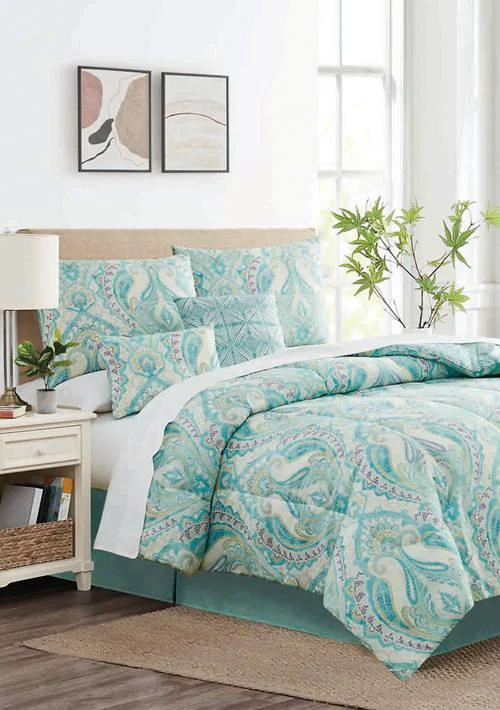 Modern. Southern. Home.™ Southern. Home. Backed Paisley 6 Piece Comforter Set 1