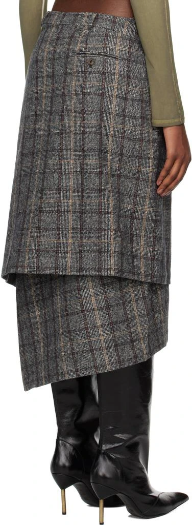 R13 Gray Wrap Midi Skirt 3