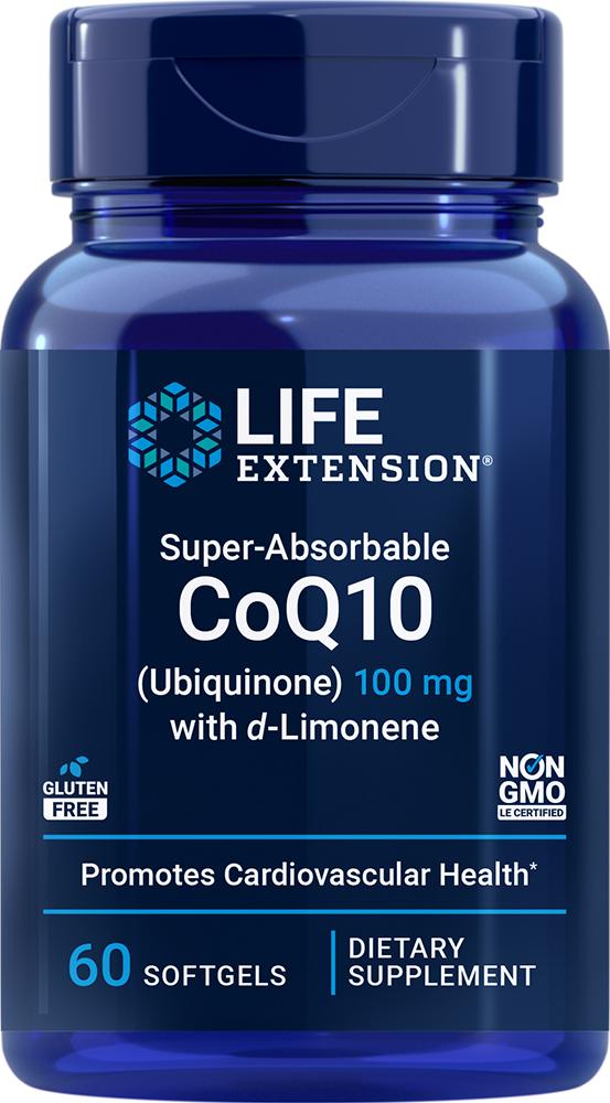 Life Extension Life Extension CoQ10, Ubiquinone with d-Limonene, 60 softgels - 100 mg (100 mg, 60 softgels)