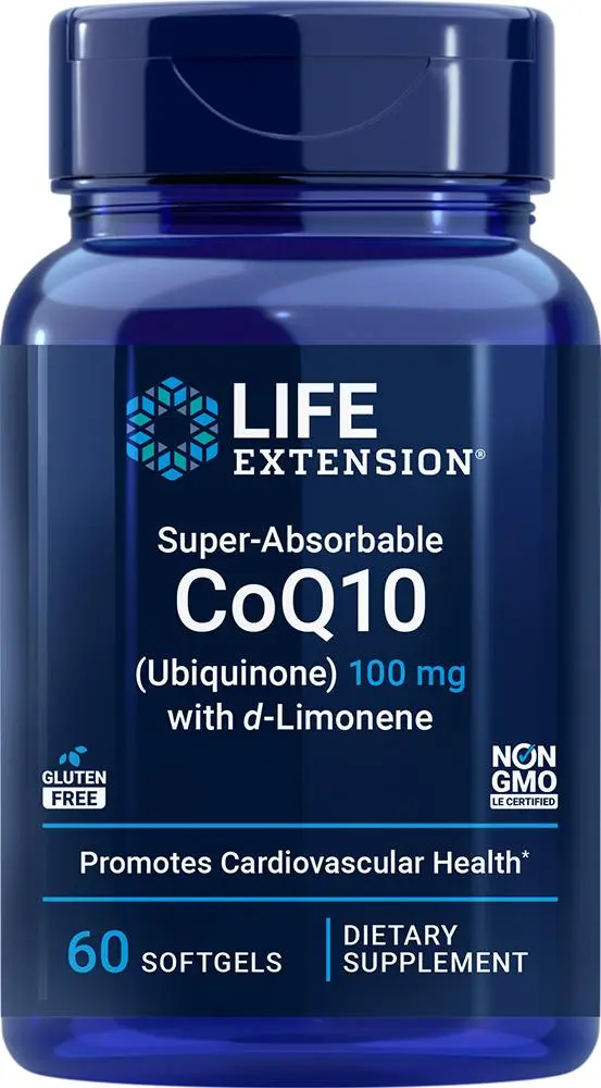 Life Extension Life Extension CoQ10 (Ubiquinone) with d-Limonene, 60 softgels - 100 mg (100 mg, 60 softgels)