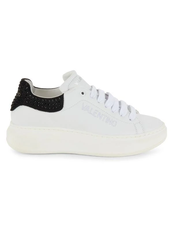 Mario Valentino Embellished Trim Leather Sneakers 1