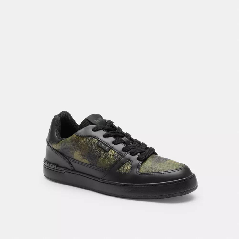Coach Clip Court Sneaker With Camo Print