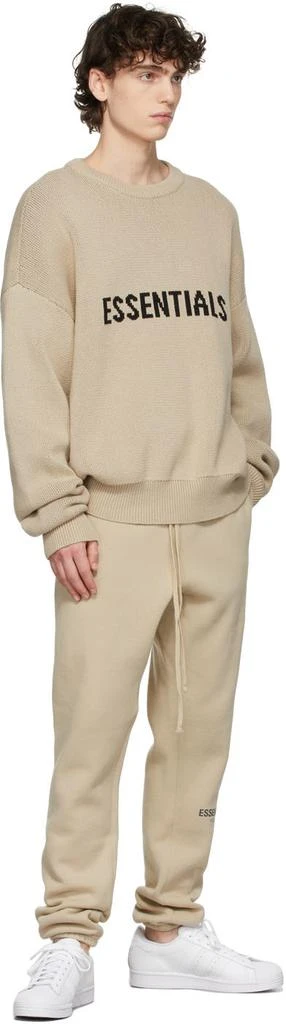 Essentials SSENSE Exclusive Beige Knit Pullover Sweater 4
