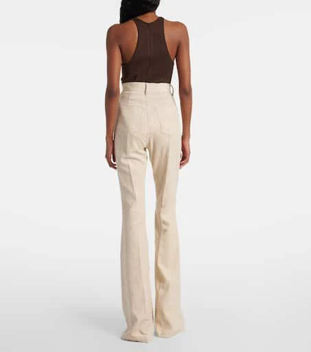 Rick Owens Bolan cotton and linen bootcut jeans 3