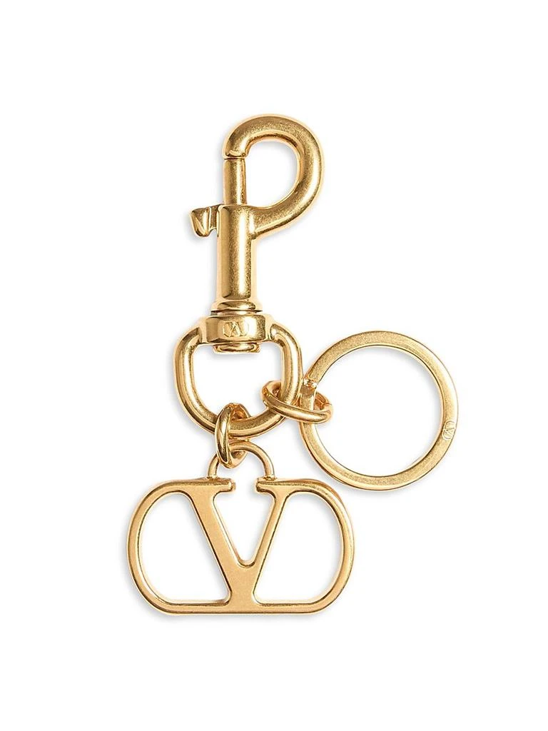 Valentino Vlogo Signature Metal Bag Charm with Key Ring