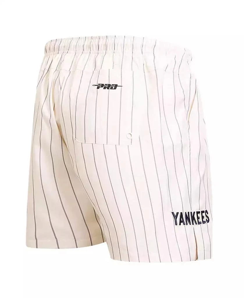 Pro Standard Men's Cream New York Yankees Pinstripe Retro Classic Woven Shorts 4