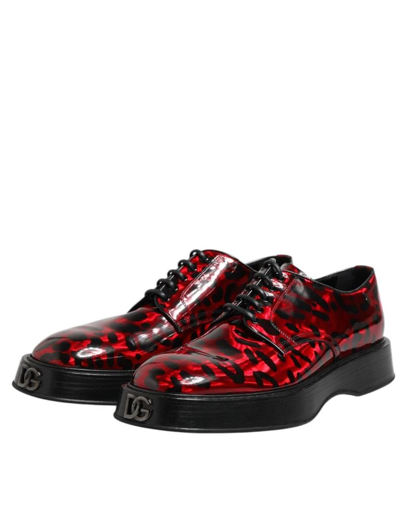 Dolce & Gabbana Leopard Derby Formal Men Dress Men's Shoes 4