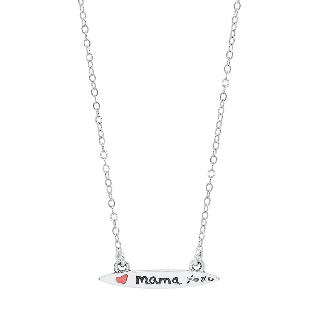 Jessica Elliot Women
s Enamel Small Surfboard Necklace - Mama