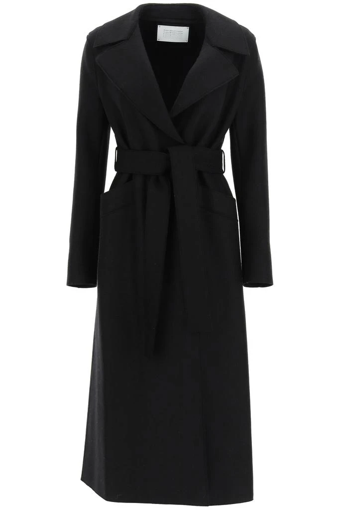 Harris Wharf London long coat in pressed wool 1