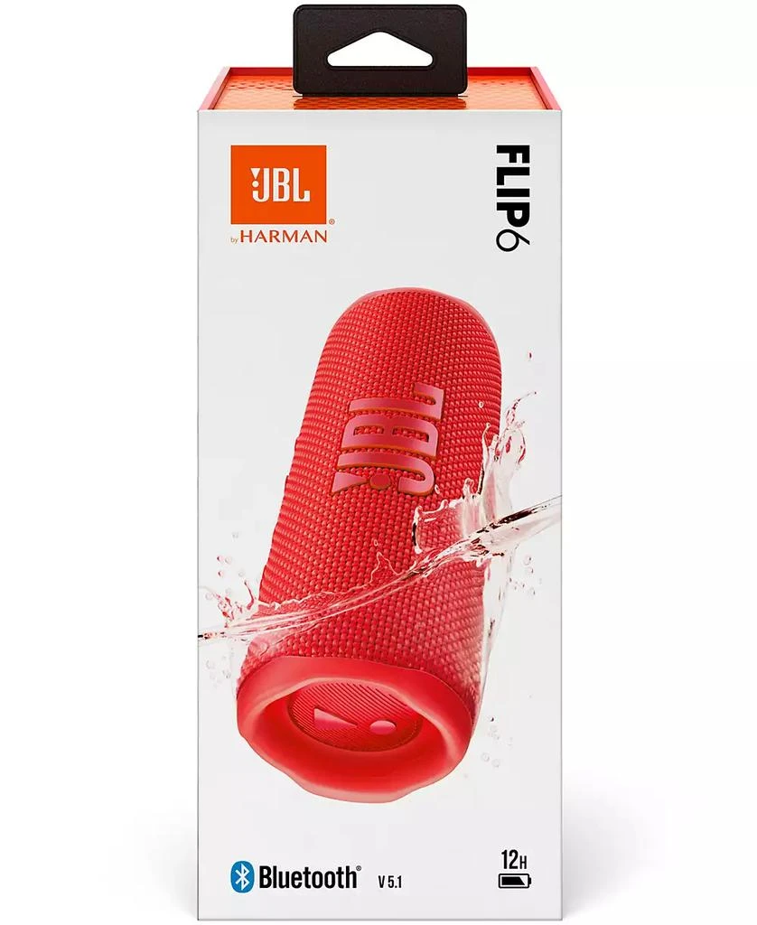 JBL FLIP6 Red Portable Waterproof Speaker 6