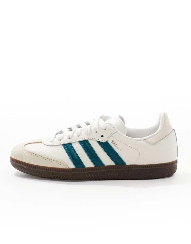 Adidas adidas Originals Samba OG in white and teal 2