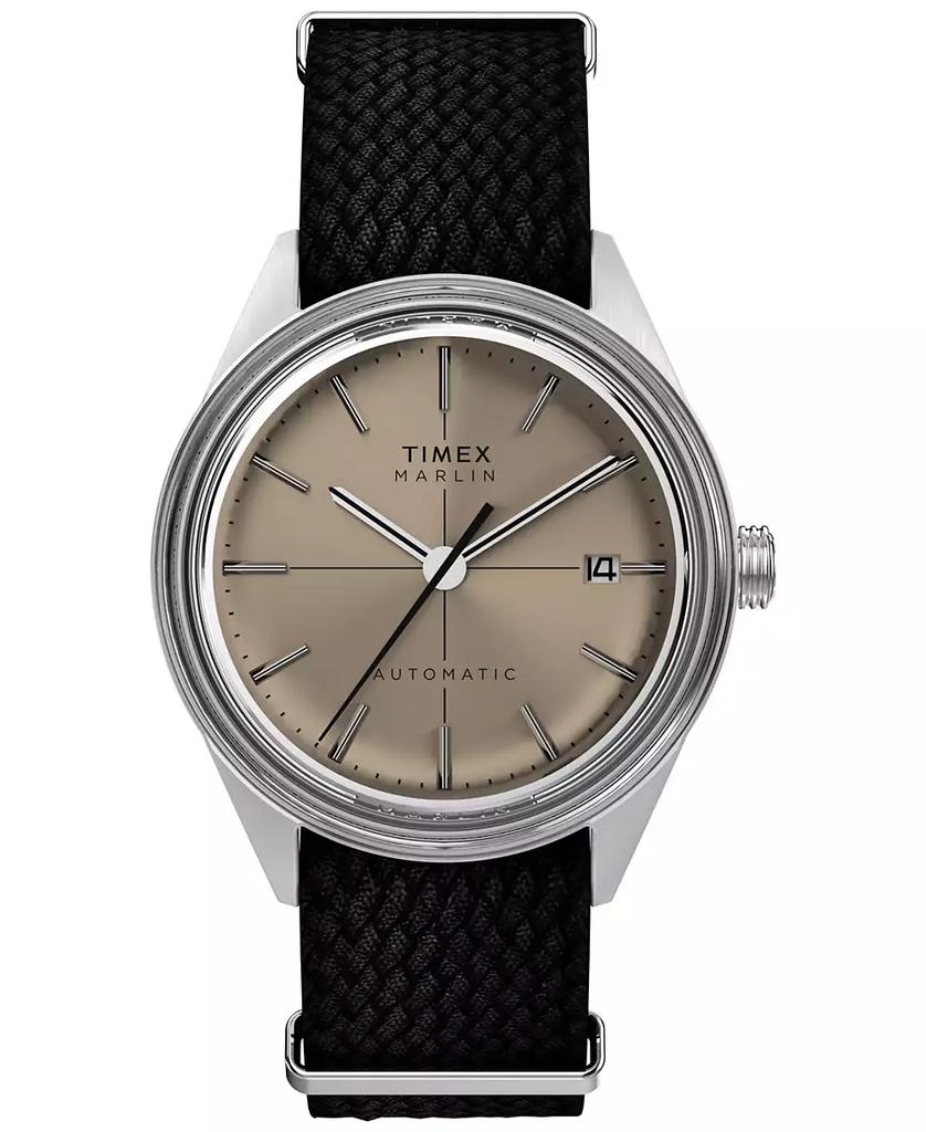 Timex Men's Mechanical Automatic Black Nylon Strap Watch, 38mm