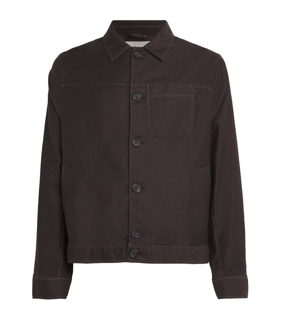 Oliver Spencer Linen-Blend Buffalo Jacket 1
