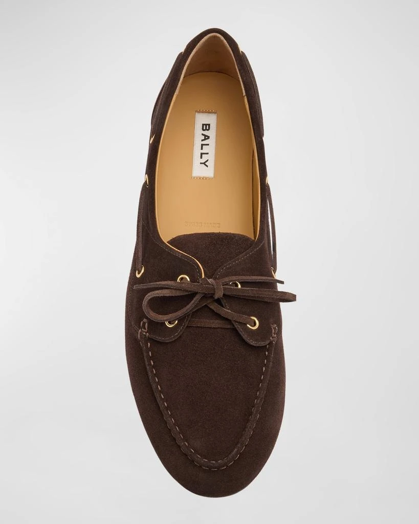 Bally Men's Plume Leather Boat Shoes 6