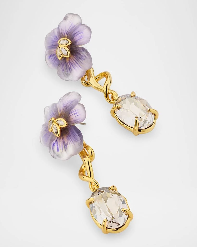 Alexis Bittar Pansy Lucite Crystal Drop Post Earrings 3