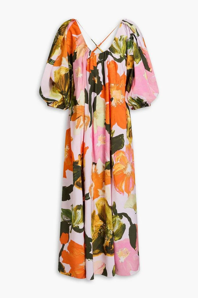 tiered layered midi dress Women's Floral Dress V Neck Short Sleeve Ruffle Tiered Layered Swing Summer Midi  Dresses
