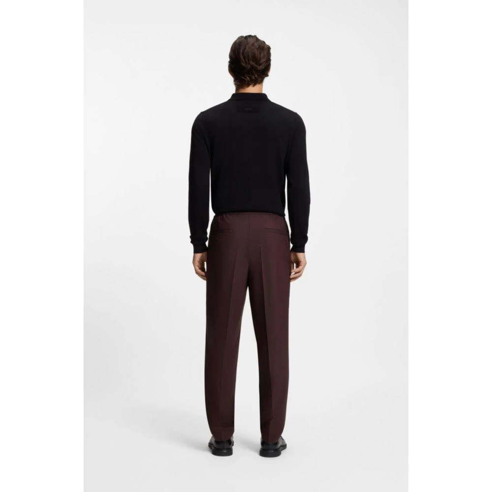 Hugo Boss Slim-fit trousers in wool-blend poplin 4