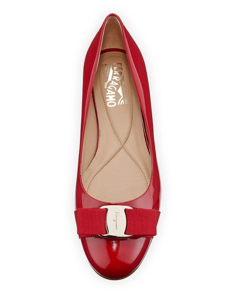 Salvatore Ferragamo Varina Patent Leather Bow Ballerina Flats 3