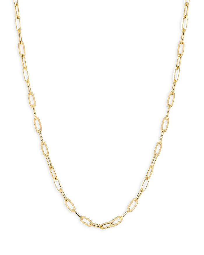 Bloomingdale's Flat Paperlink Chain Necklace in 14K Yellow Gold, 18" 1