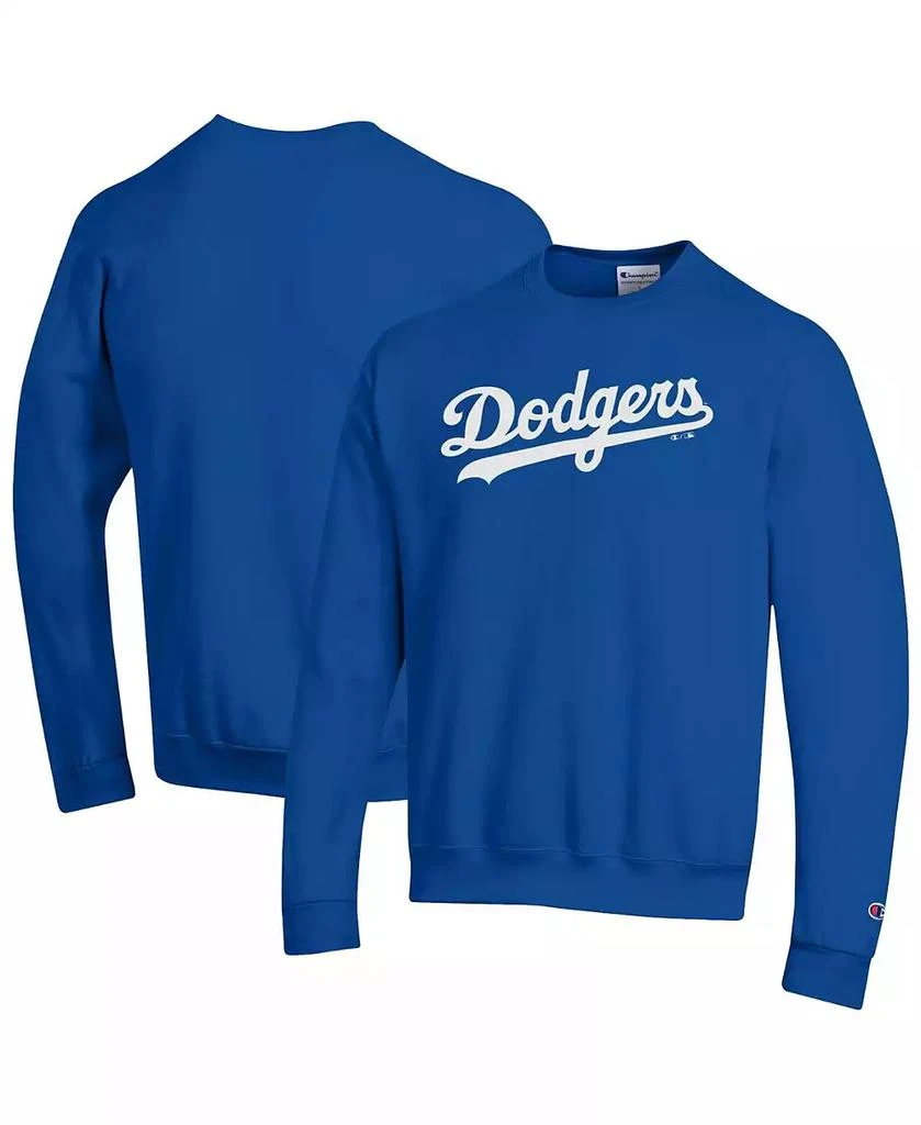 CHAMPION Men's Royal Los Angeles Dodgers Powerblend Wordmark Sweatshirt