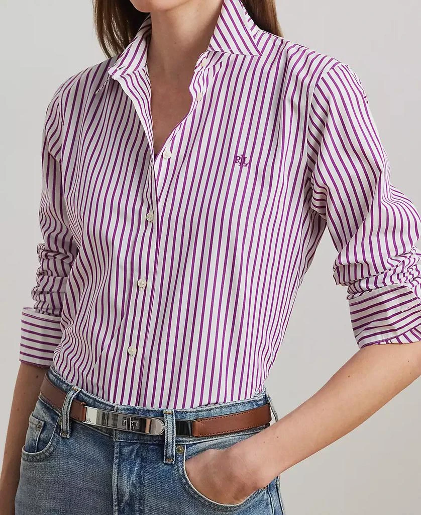 Ralph Lauren Women's Classic-Fit Striped Broadcloth Shirt, PXS- 3