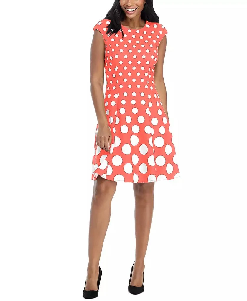 Shop Petite Polka-Dot Fit & Flare Dress on Sale at BeyondStyle  Get 44%  Off Petite Polka-Dot Fit & Flare Dress with Limited-Time Flash Deals,  Exclusive Discounts, and Special Offers. Enjoy Unbeatable
