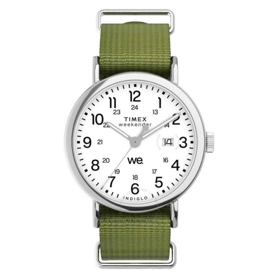 Timex Weekender Quartz White Dial Watch TW2W86000