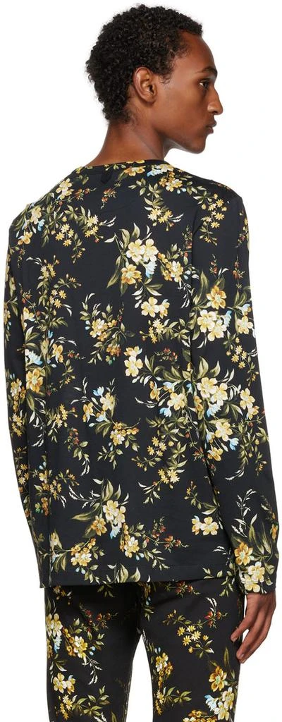 Erdem Black Victor Long Sleeve T-Shirt 3