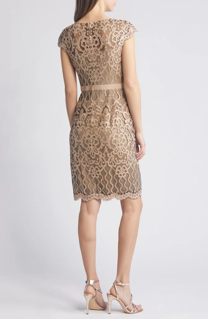 Tadashi Shoji Sequin Lace Body-Con Cocktail Dress 2