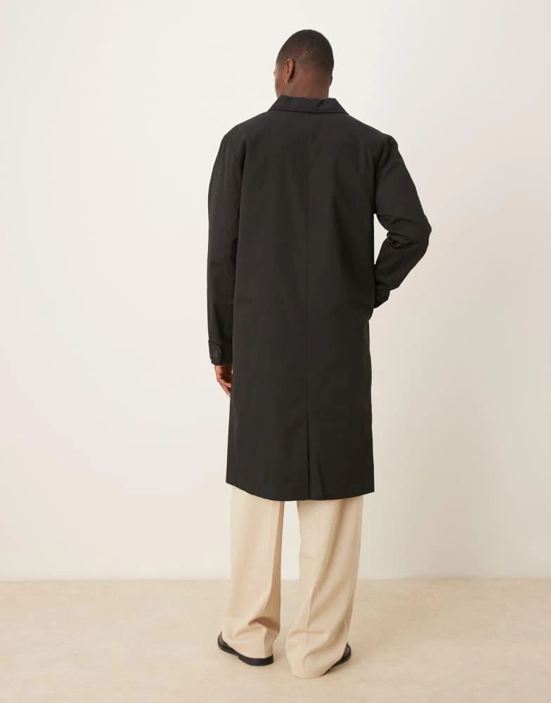 ASOS ASOS DESIGN trench coat in black 2