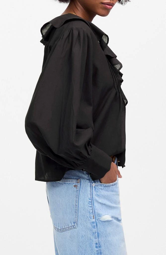 Madewell Ruffle Pintuck Long Sleeve Top 3
