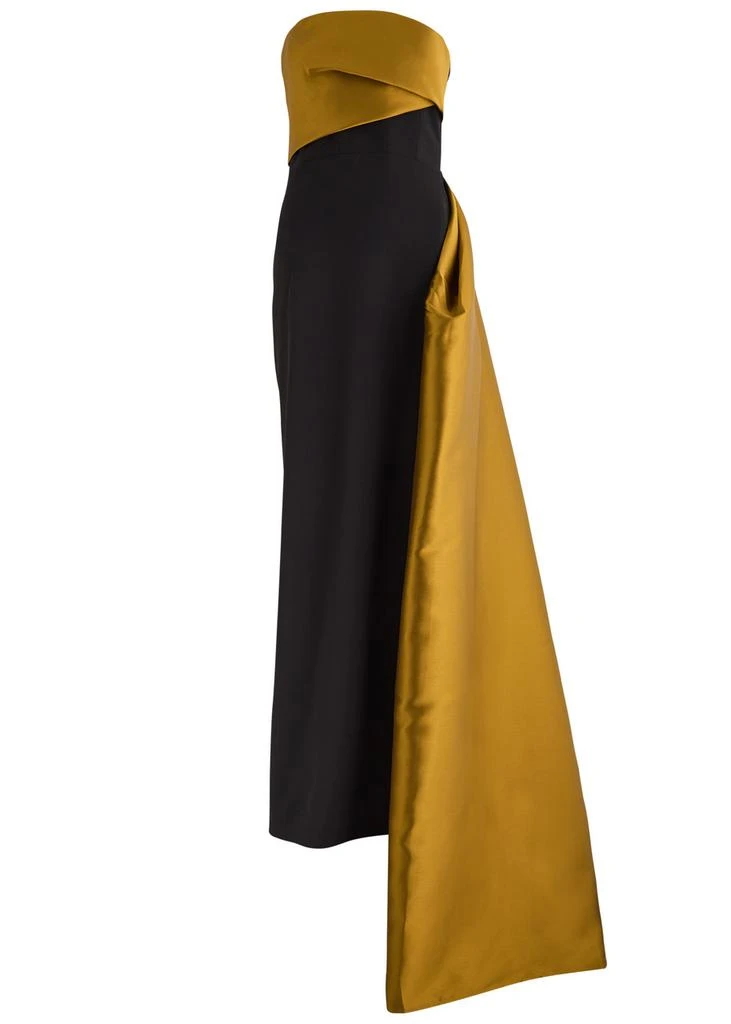 SOLACE LONDON Kinsley draped strapless gown 1