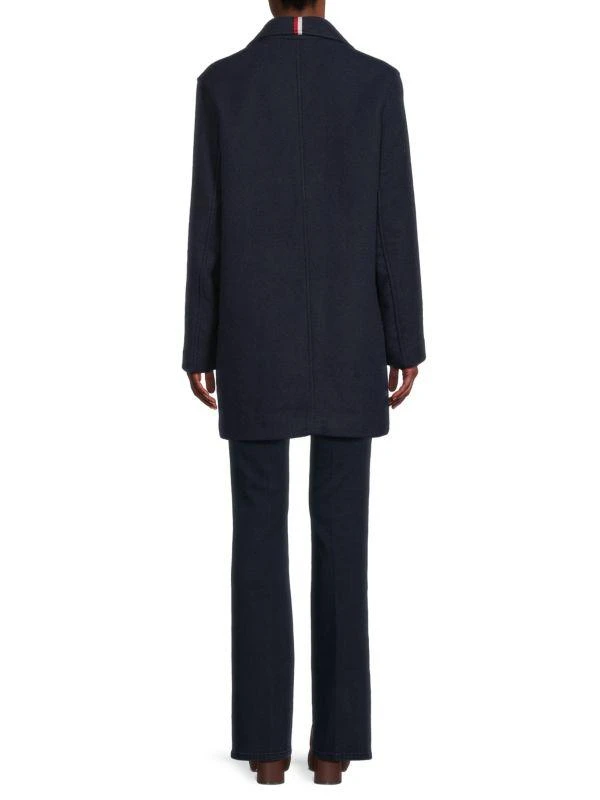 Tommy Hilfiger Notch Lapel Wool Blend Overcoat 2