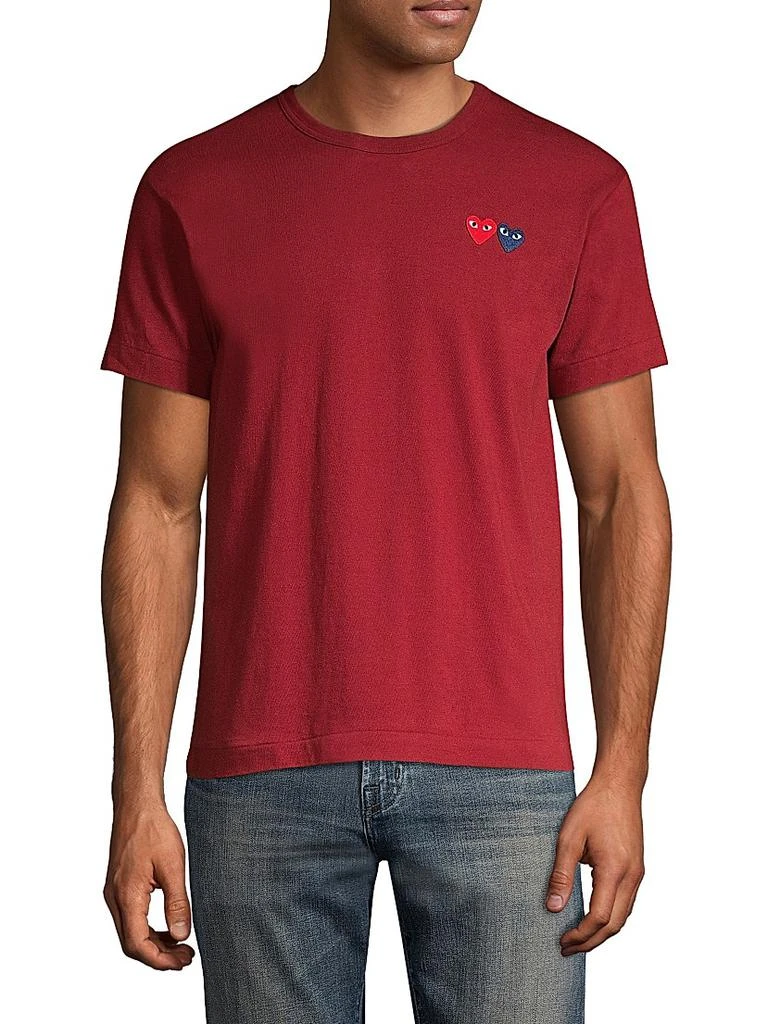 Comme des Garcons Embroidered Heart Patch Tee 3