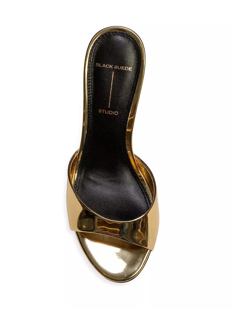 Black Suede Studio Freddie 65MM Metallic Mules 6