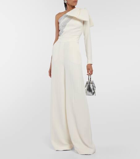 Shop Embellished one-shoulder jumpsuit on Sale at