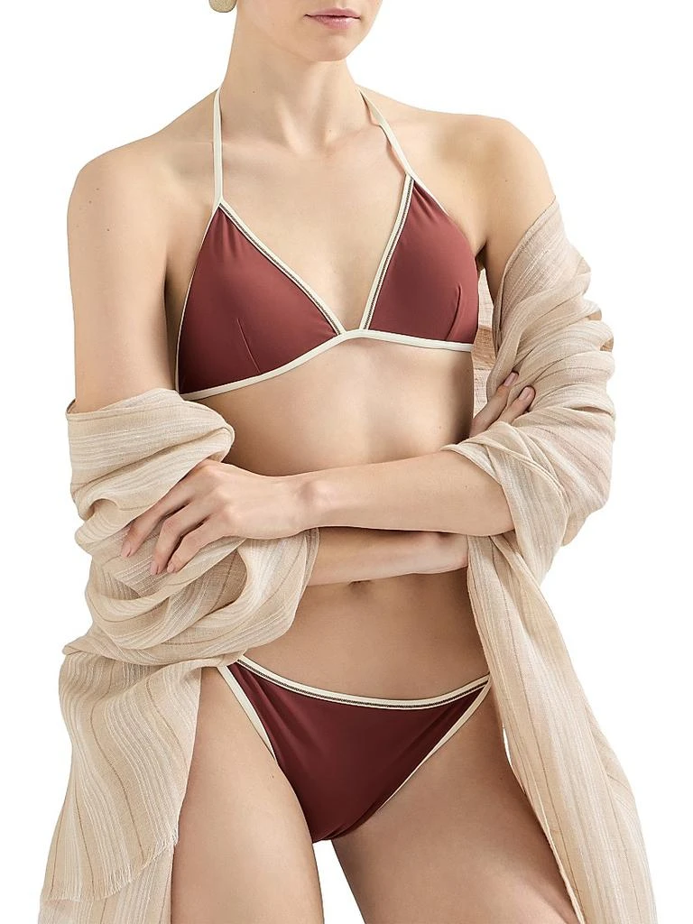 Brunello Cucinelli Techno Jersey Bikini Top 2
