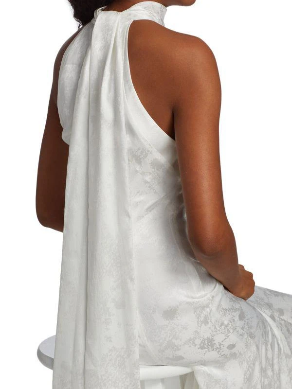 Galvan Maya Silk-Blend A-Line Gown 4