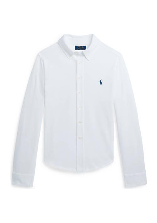 Ralph Lauren Lauren Childrenswear Boys 8 20 Featherweight Cotton Mesh Shirt